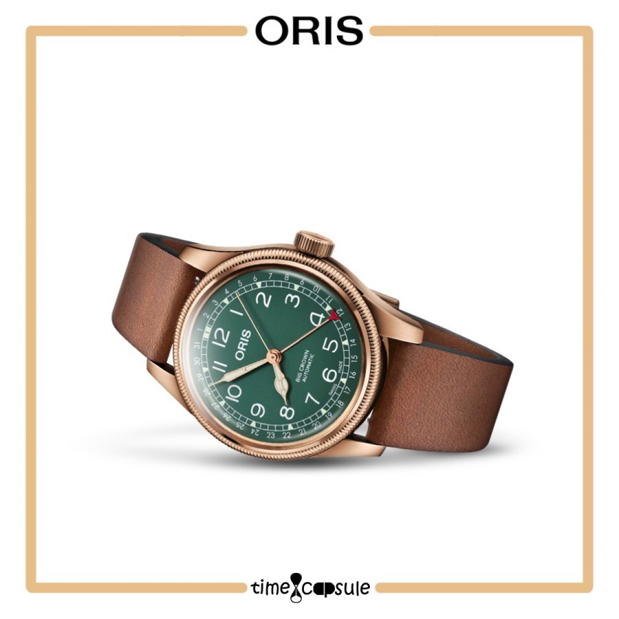 Jam Tangan Pria ORIS Big Crown Pointer Date 80th Anniversary Edition 754 7741 3167 Dark Brown Leathe
