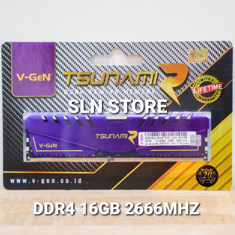 DDR4 16GB V-GeN TSUNAMI R RAM GAMING 2666 3000 3200 3600 MHZ