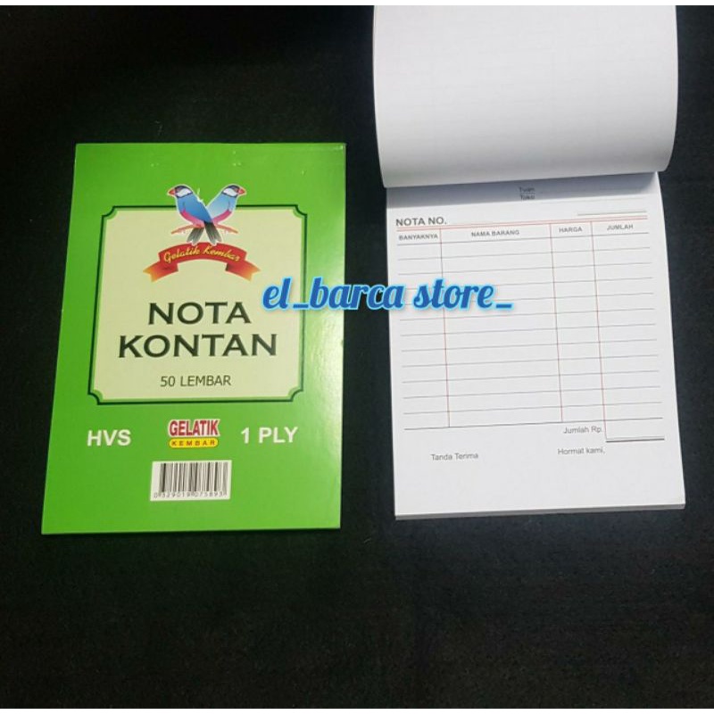 

BUKU NOTA HVS KECIL 1 PLY 50 LEMBAR