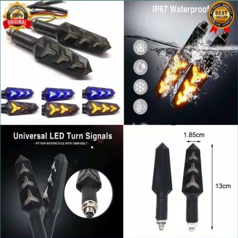 LAMPU SEIN LED PANAH ROBOT SEN MINI VARIO CBR VXION ADV DLL 1set (kiri kanan)LAMPU SEN RUNNING LED UNIVERSAL