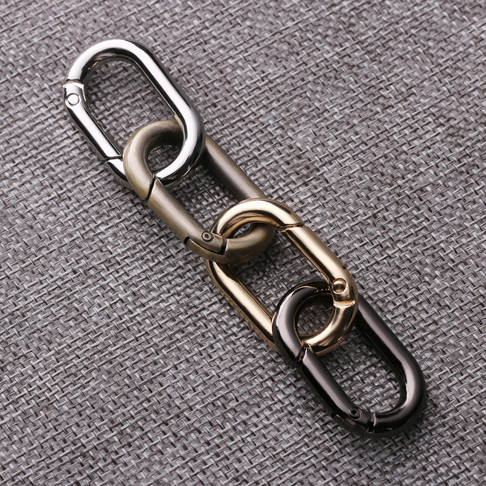 Suyou 1 / 2 / 4 / 5 Pcs Klip Carabiner Bentuk Oval Bahan Zinc Alloy Aneka Warna