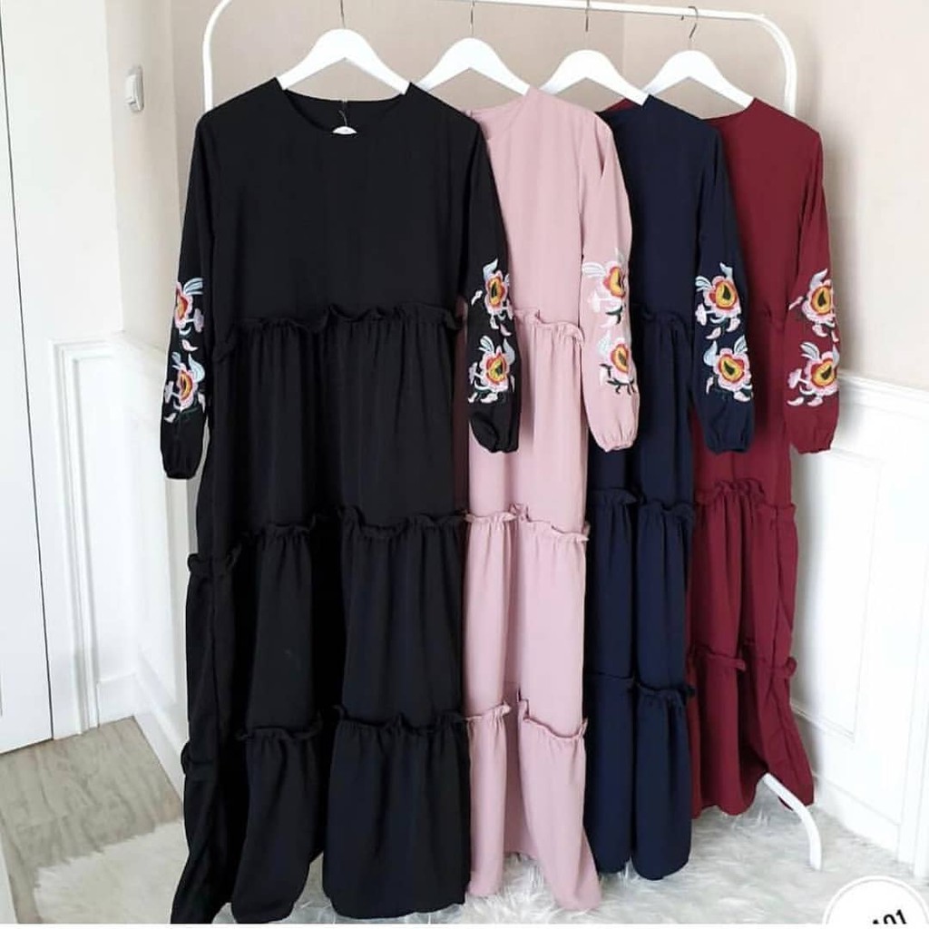 5L XXXL XXL XL L M S | SUPPLIER DRESS JUMBO BEST SELLER / OVIE DRESS | BORDIR ASLI CANTIK