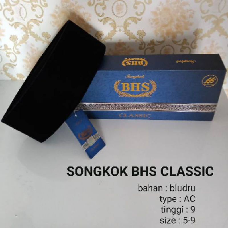 Peci BHS AC-Songkok BHS peci Hitam Polos