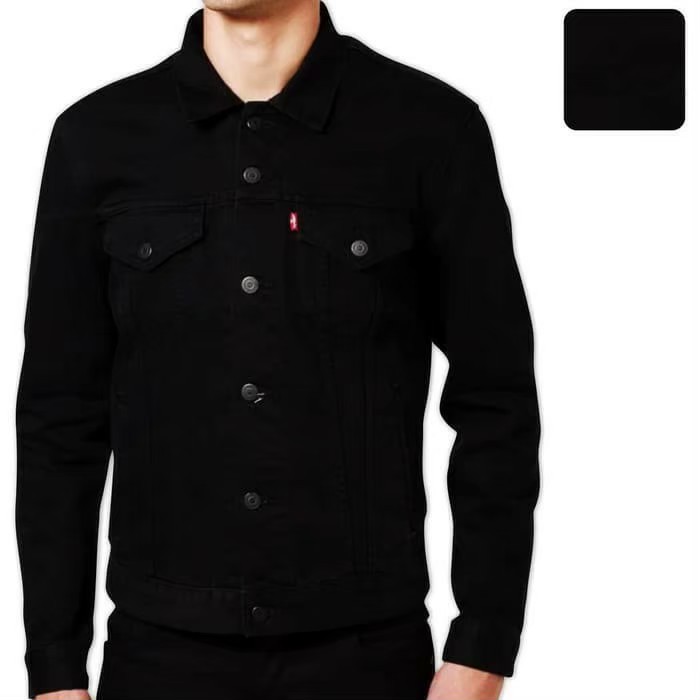 Jaket Jeans pria Jaket jeans polos Jaket jeans Hitam Polos