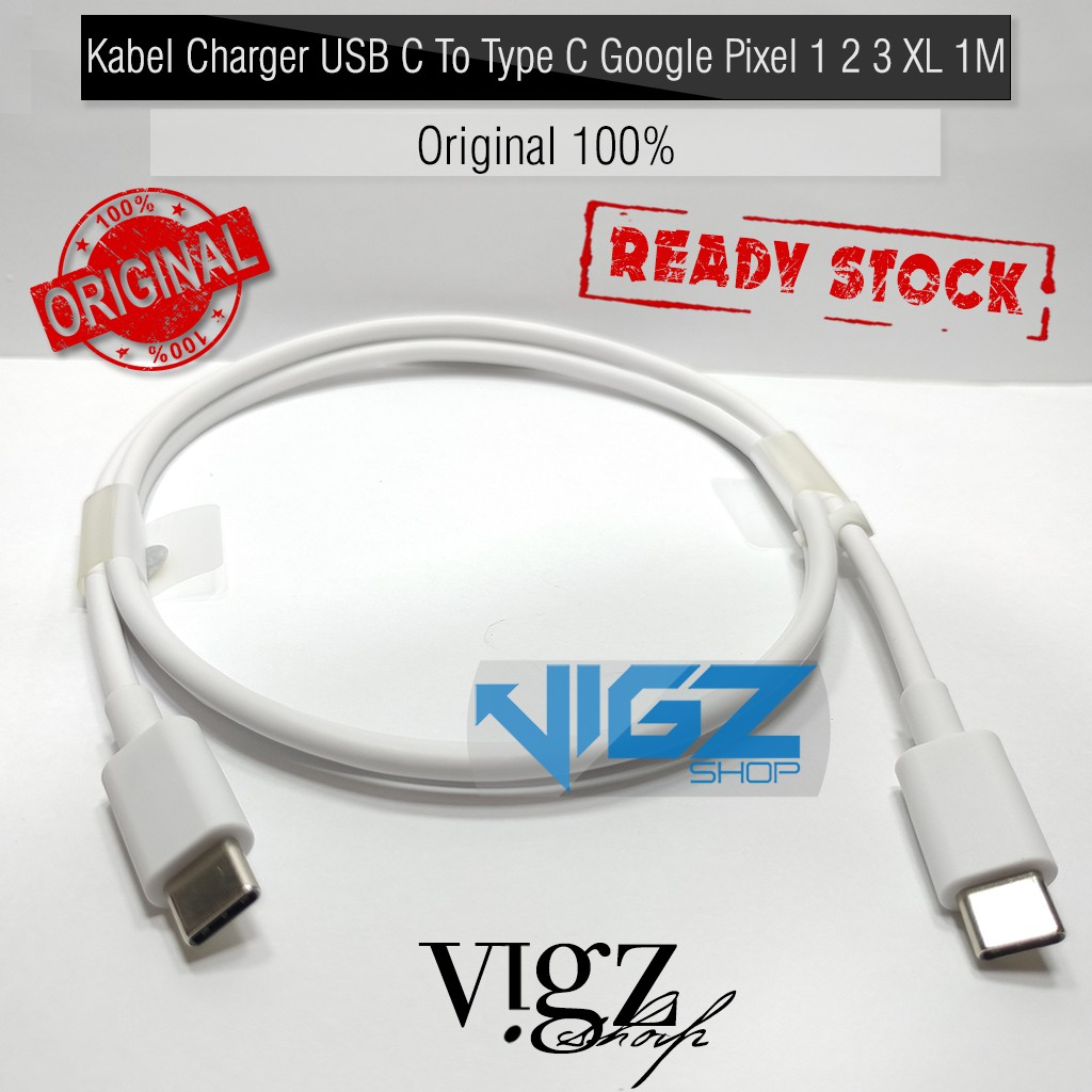 Kabel Charger Data Original USB C To Type C Google Pixel 1 2 3 XL 1M