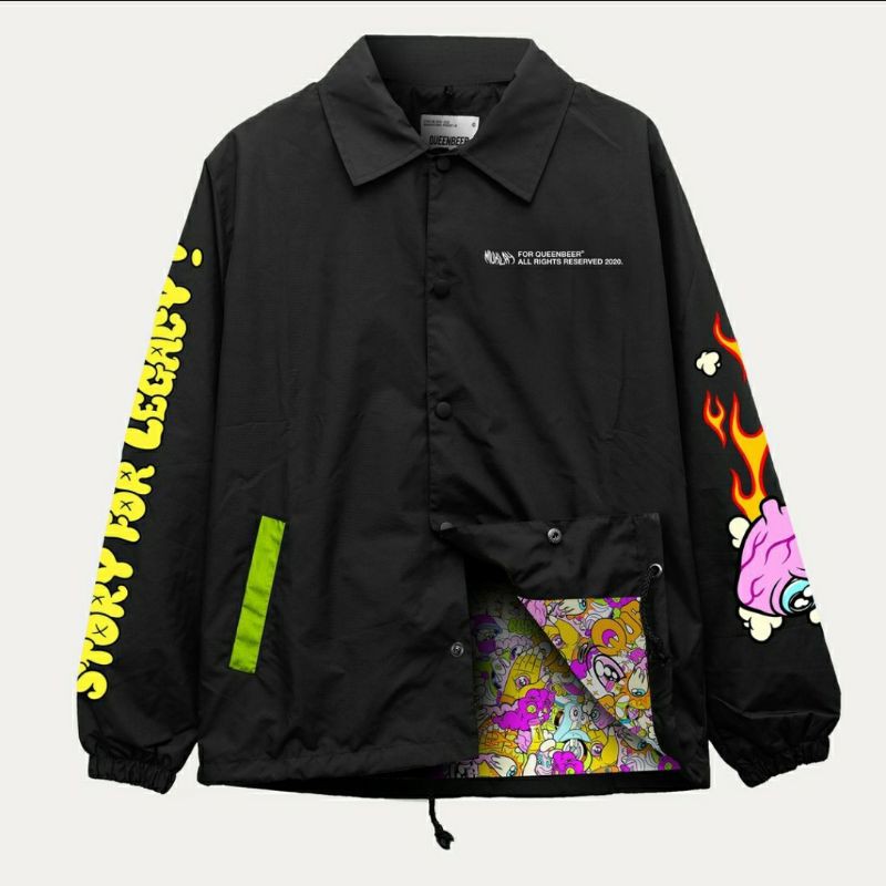 queenbeer x muklay coach jacket