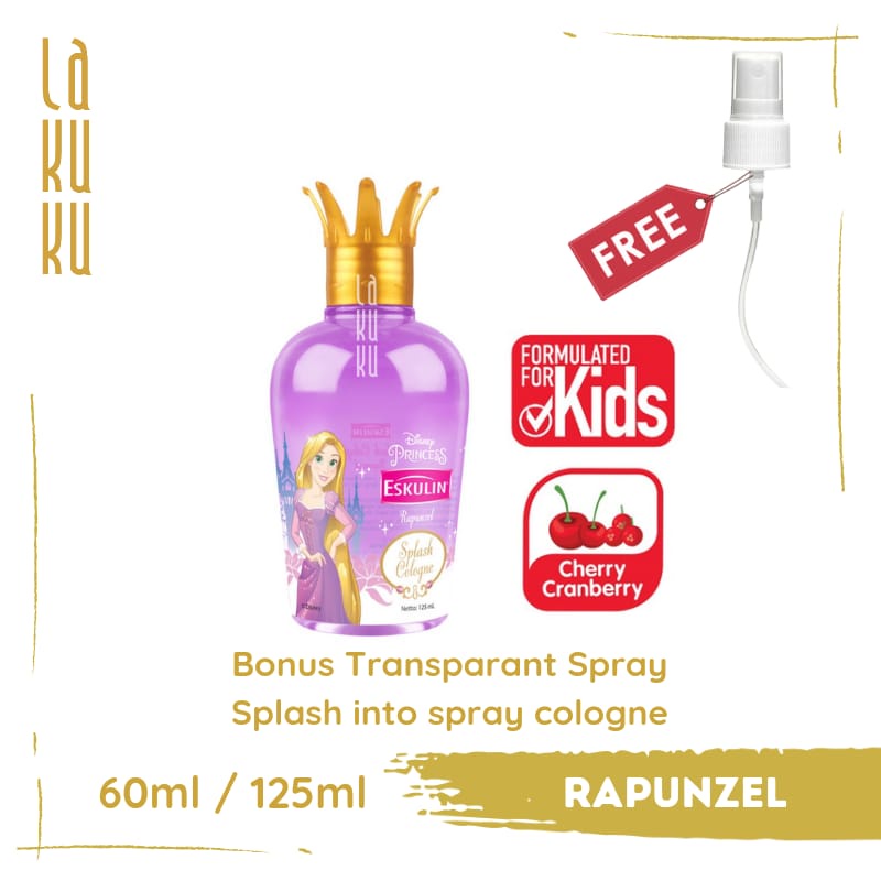 Lakuku - Eskulin Kids Splash Cologne 60ml Princess Disney Parfum Anak Wangi