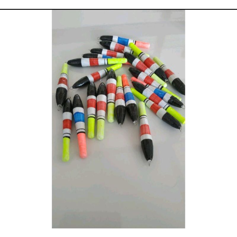 Pelampung pancing kayu murah warna warni kumbul pancing