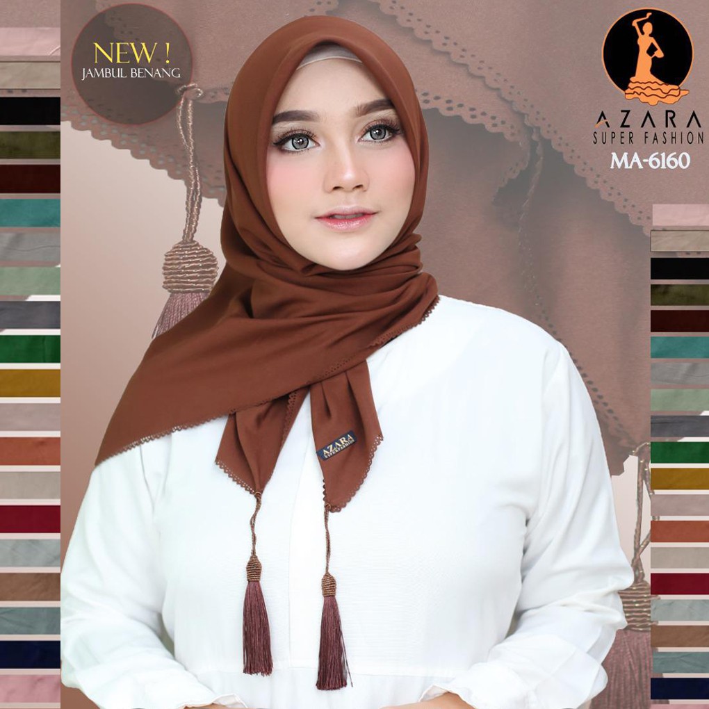 HIJAB SEGIEMPAT TASEL LASER CUT