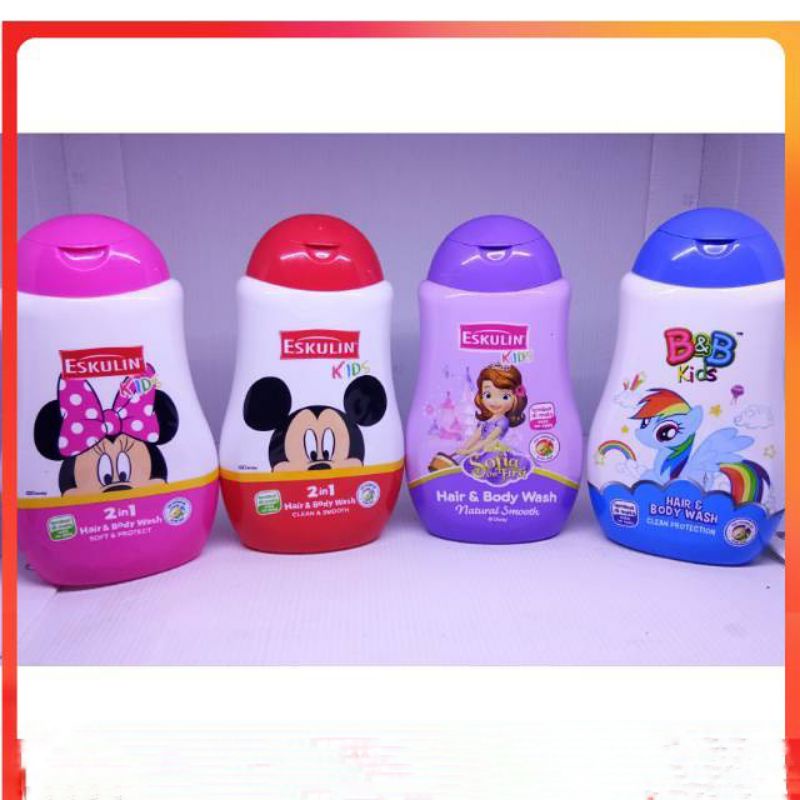 Jual Eskulin Kids/ B&B Sabun Dan Shampo 2in1 280 Ml | Shopee Indonesia