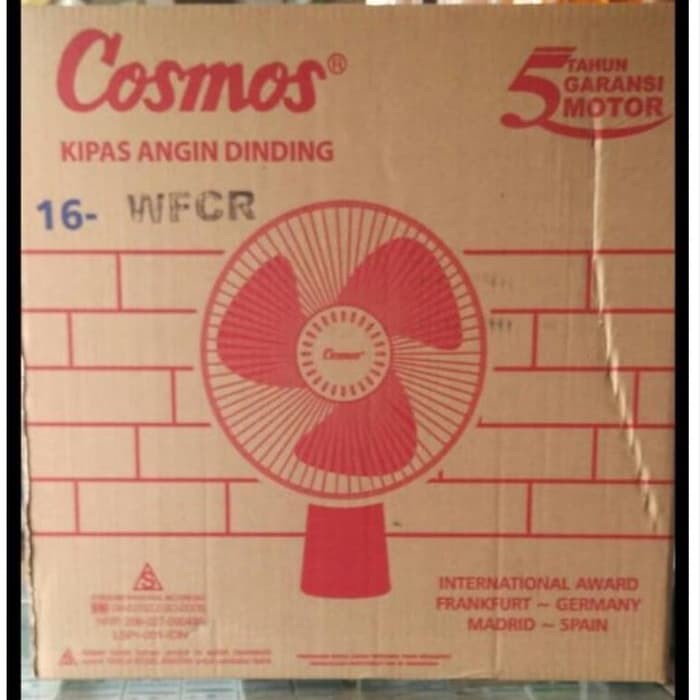 COSMOS Wall Fan Kipas Angin Dinding Tembok Remote COSMOS 16WFCR  16inch 16 WFCR 16&quot;