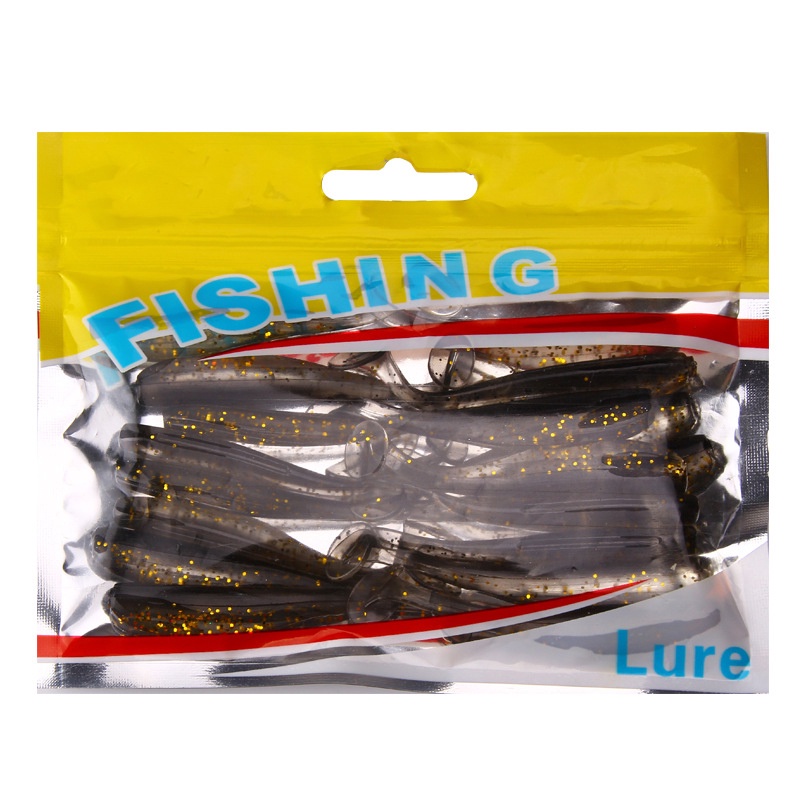 20pcs Umpan Pancing Bentuk Ikan Ekor T Bahan Silikon Lembut Ukuran 1.9g / 6.5cm