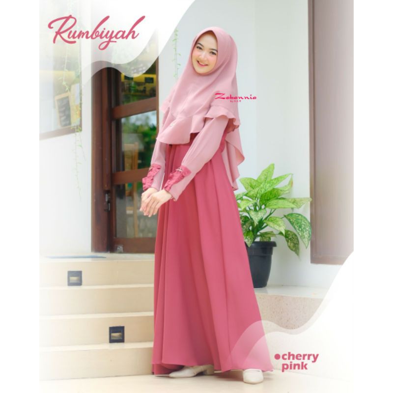 ZABANIA Rumbiyah Dress Original - Setelan Gamis Terbaru