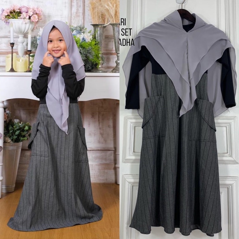 GAMIS ANAK / SET 5-6 tahun / GAMIS MURAH ORI BY HALIZA SYARI