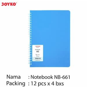 

Joyko Notebook A5 NB-661 Note Book Agenda Buku Jilid Ring Samping Spiral A5 NB661 Warna Neon