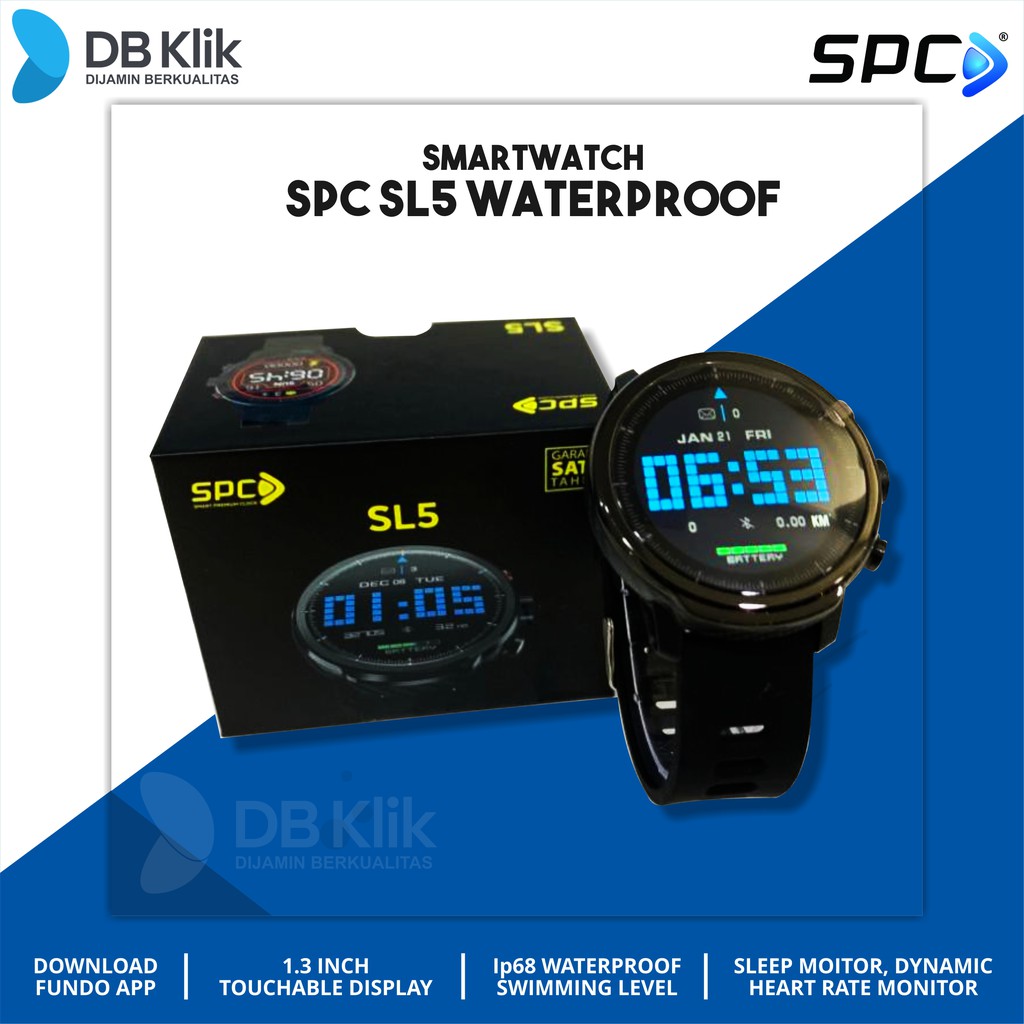 SPC SmartWatch SL5 Waterproof - Jam Tangan Cerdas Garansi Resmi SPC