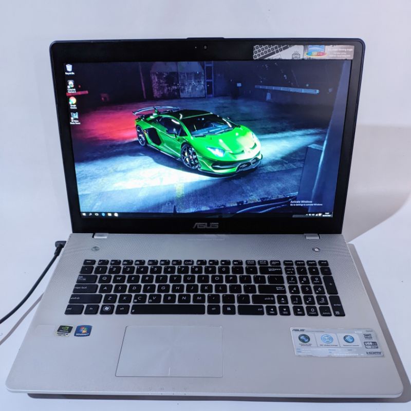 laptop gaming dan editing berkelas asus N76v - core i7 8core - dual vga Nvidia 17 inc ram 16gb