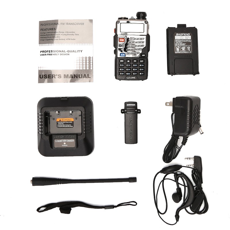 HT BAOFENG UV 5RE Dual Band VHF UHF, Bopeng  UV5R E Garansi 1 Tahun - 5 RE Free Earset UV 5r