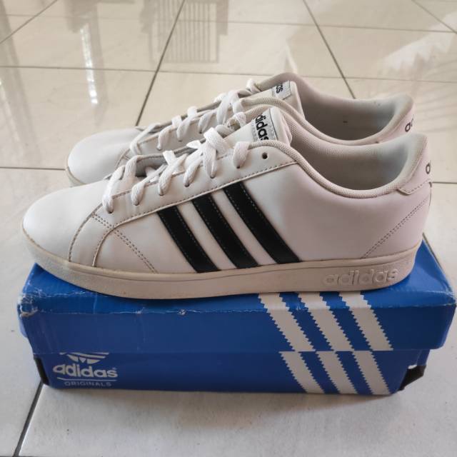 Sepatu Adidas Neo Baseline White Original free topi
