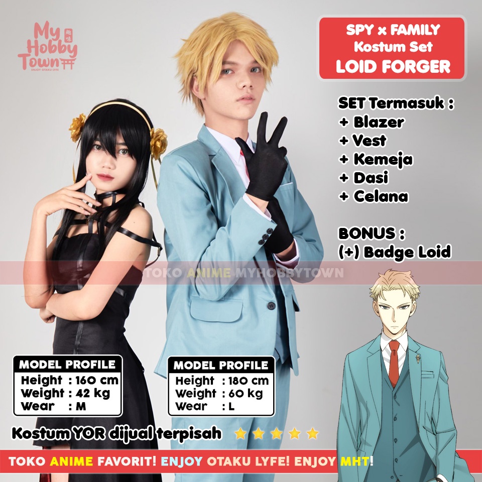 Kostum Cosplay Anime Spy X Family Loid Forger