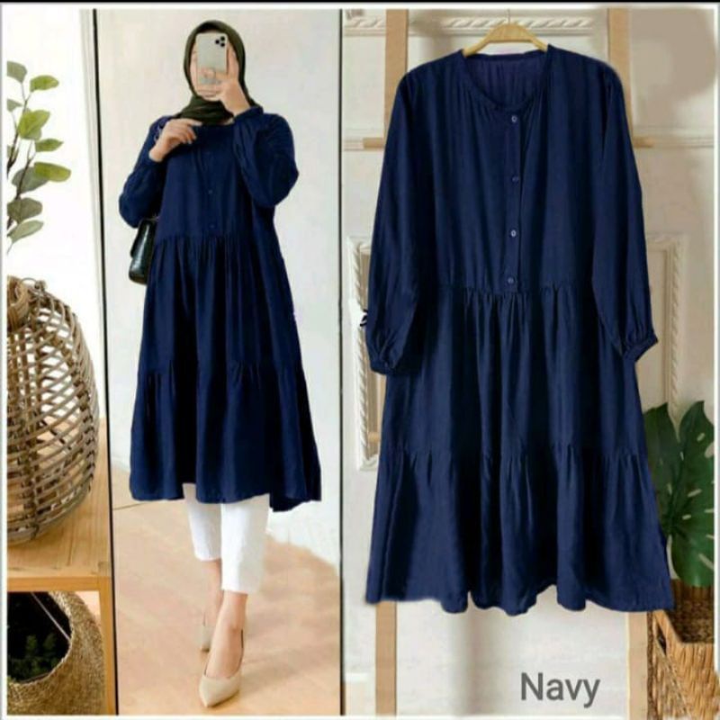 wiza tunik polos rayon cod