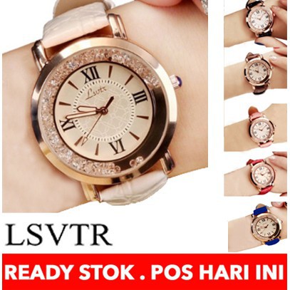 LSVTR Diamond Quartz Women Leather Watch SW068