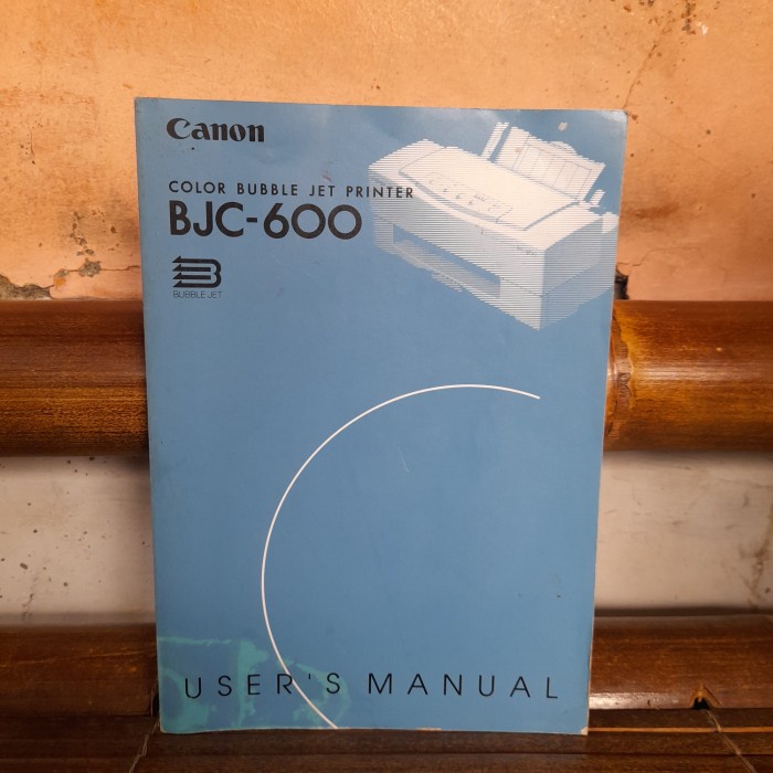 ORIGINAL BUKU Users Manual Canon BJC-600 Color Bubble Jet Printer