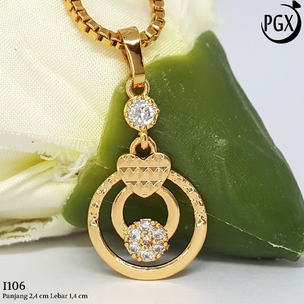 PGX Liontin Kalung Xuping Wanita Aksesoris Fashion Perhiasan Lapis Emas  - I106