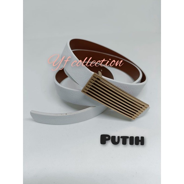 IKAT PINGGANG SABUK BELT DRESS WANITA KULIT PU 2CM COREA GOLD 016