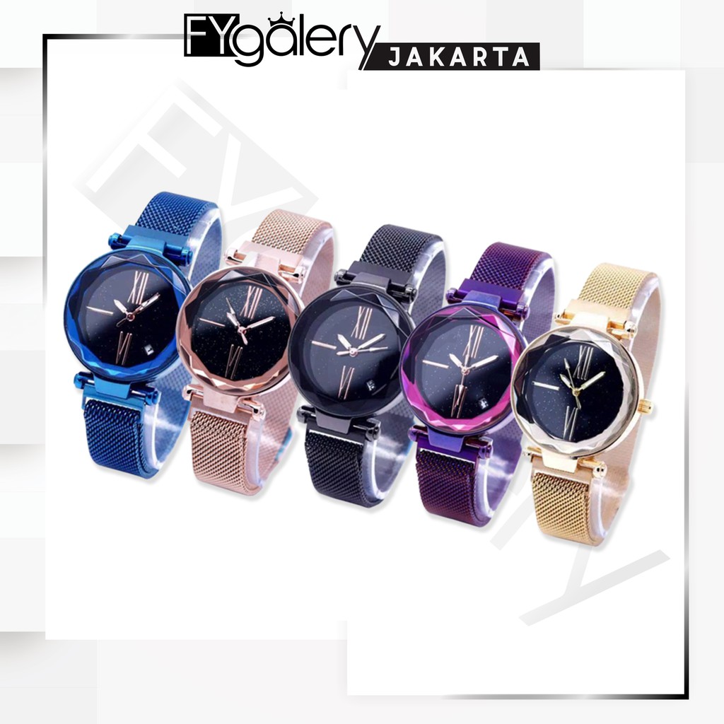 Fygaleryjakarta J137 Jam Tangan Analog Rantai Magnet Tanggal Non Tanggal Import Shopee Indonesia