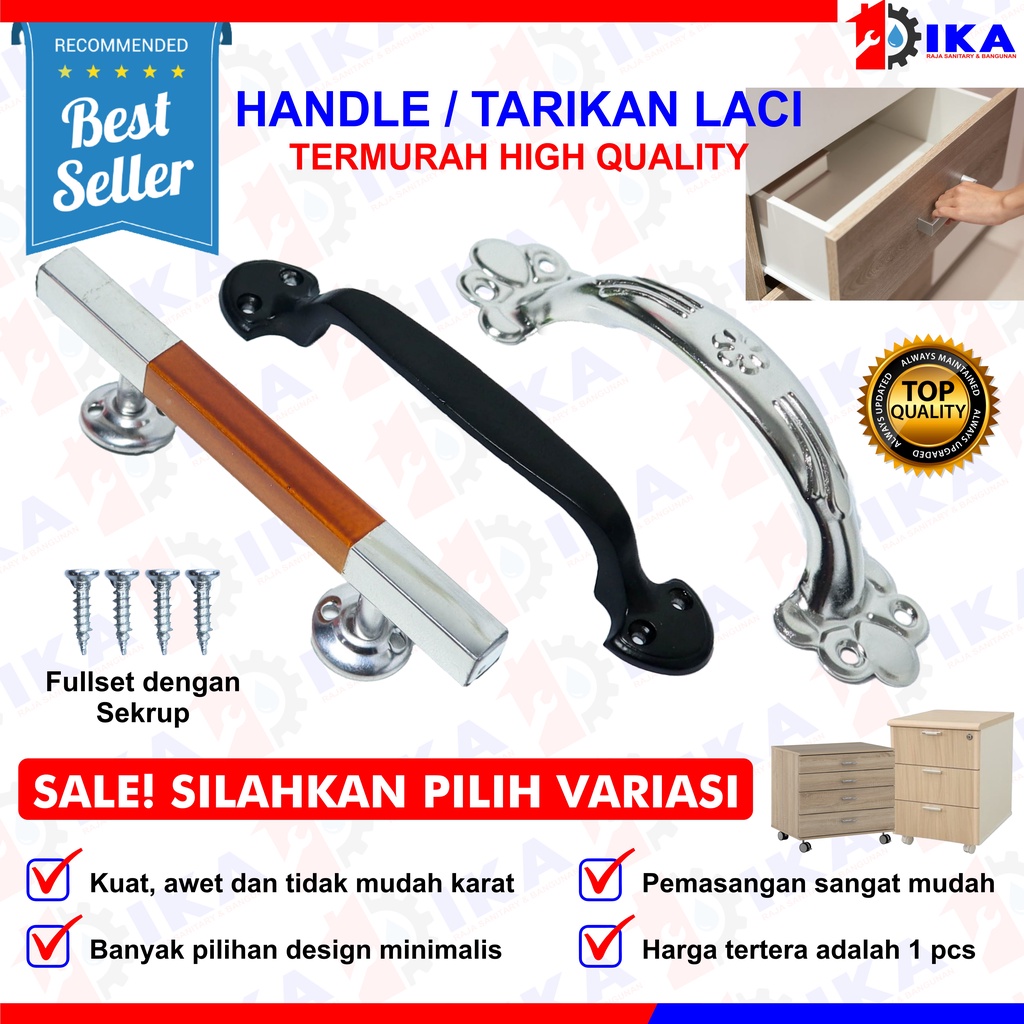 Handle Tarikan Laci Pegangan Lemari / Gagang Tarikan Knob Knop Laci Ukuran Panjang 12cm