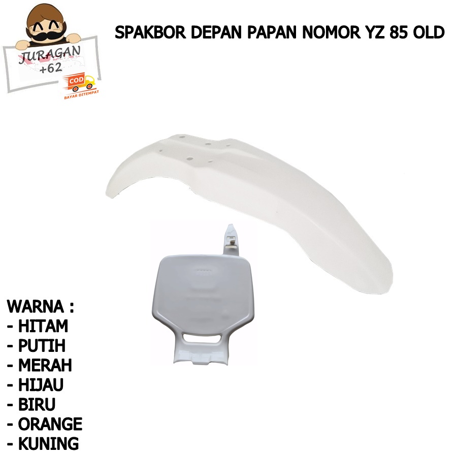 SPAKBOR SET DEPAN PAPAN NOMOR YZ 85 OLD MOTOR CROSS TRAIL YAMAHA YZ85 OLD