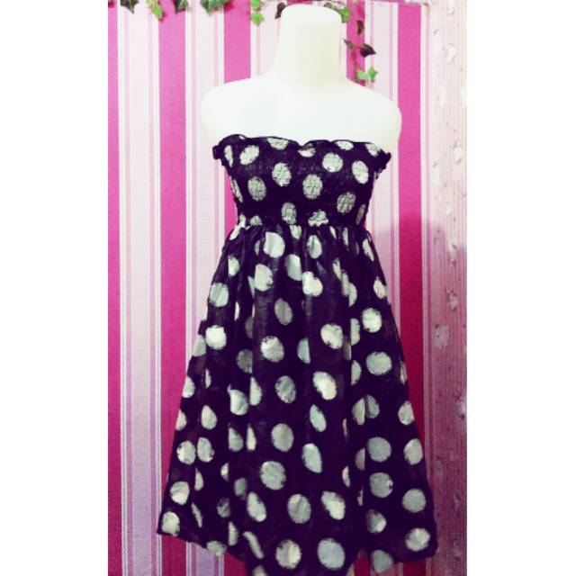 Dress Kemben sabrina Polka Import