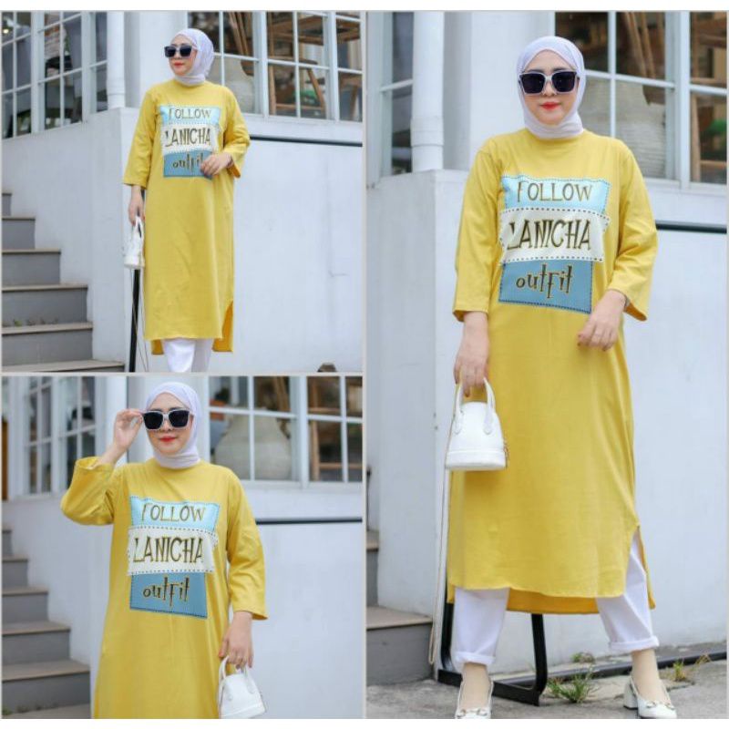 TERBARU LONG TUNIK KAOS WANITA HITS KEKINIAN PREMIUM // MIDI DRES WANITA