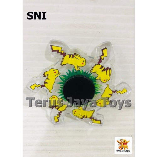 Promo Mainan Fidget Spinner Tiktok Murah 15 Karakter 3D Naruto Among Us-Spinner Pikachu