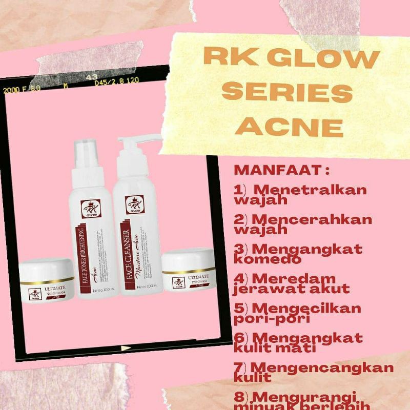 PAKET JERAWAT RK GLOW ACNE BPOM & KHALAL