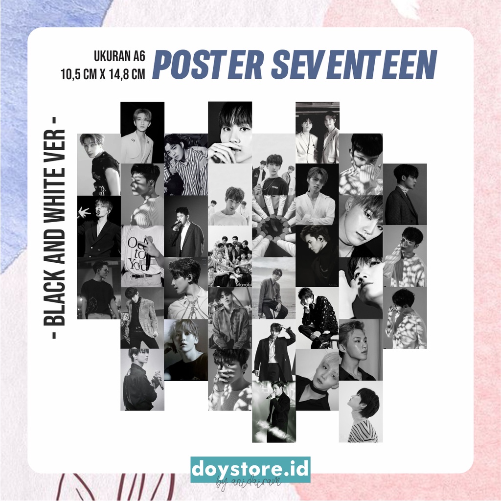 [BACA DESKRIPSI] Poster Seventeen All Member | Poster Dinding Murah ukuran A4 A5 A6