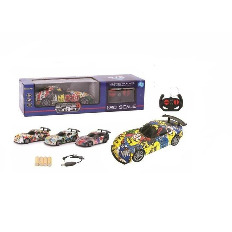 ♝ Mobil Remote Control WarnaWarni Mobil RC Speed Drift 4 Function RC Car ☛