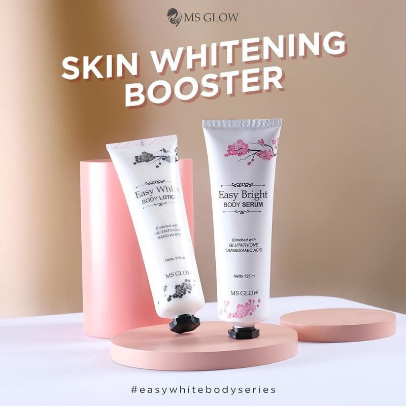 Paket Body Whitening MS GLOW | Whitening Pigmented Body Series | BPOM