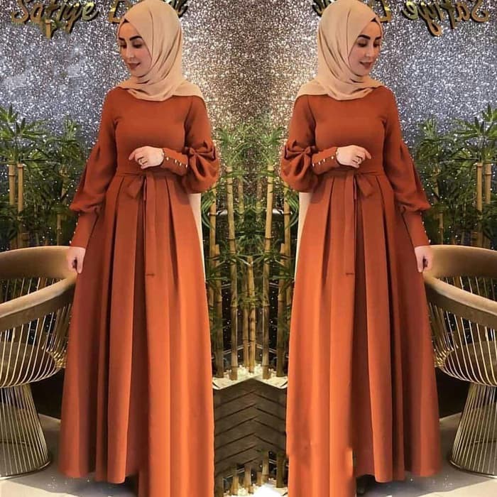 Gamis Syari Lebaran Original Branded Model Terbaru 2020 Baju Mu Sn388 Audy Maxy Fashion Muslim Ter Shopee Indonesia