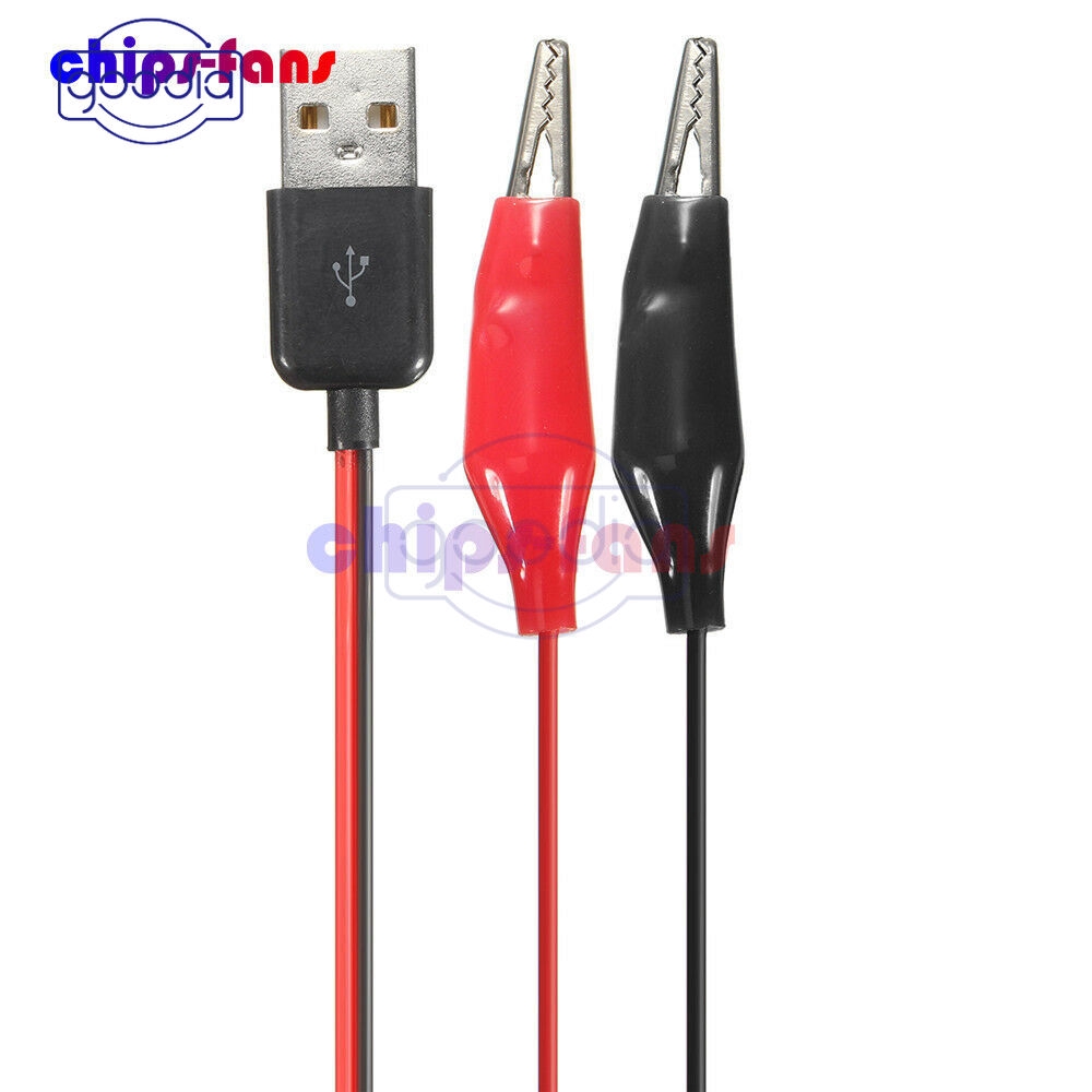 Kabel Klip Uji Alligator Ujung Ganda Ke Usb Male Hook Lead Banana Plug