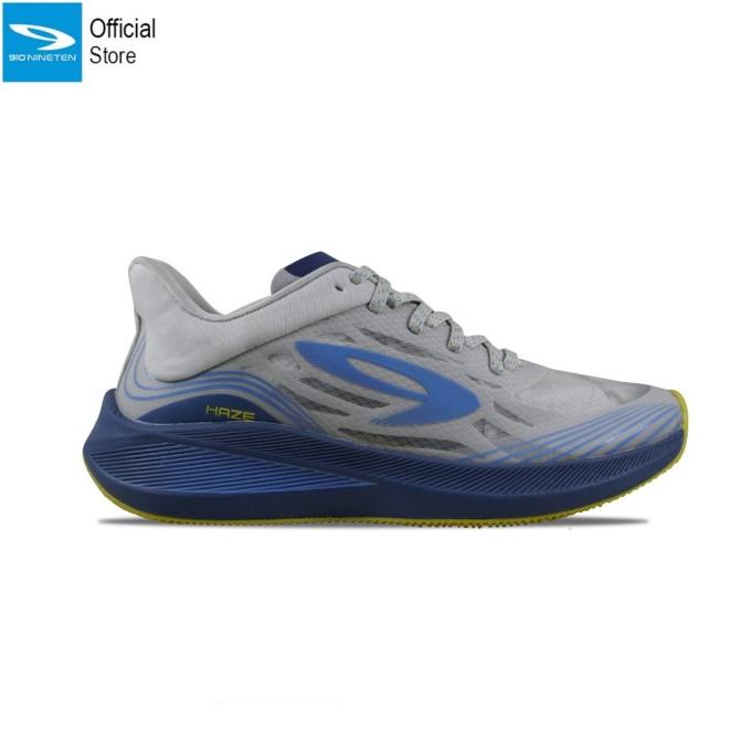 910 Nineten Haze Vision Sepatu Lari - AbuMuda/Biru/Kuning - 39 .