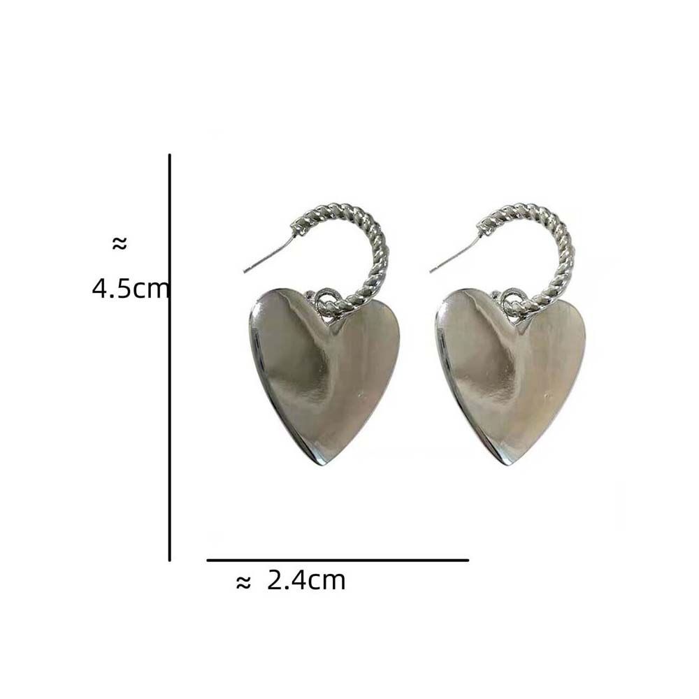 Needway  European and American Dangle Earrings Trend Fashion Jewelry Love Earrings Women Heart-shaped Personality Temperament Two Wear Girls Metal/Multicolor