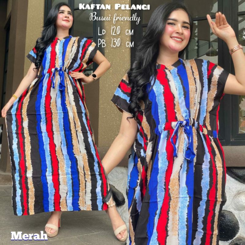 Daster Arab Jumbo/ TERY KAFTAN/ Daster Bhusui Resleting Depan/ Daster Kaftan Tali serut Depan