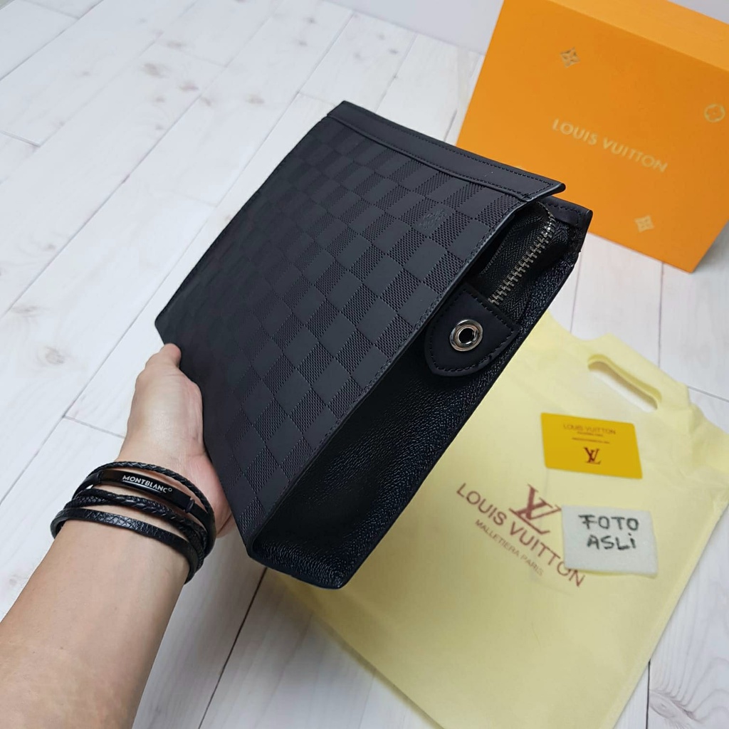 Clutch L Vuitton Damier 309 (Free Sarung +BubbleWrap)