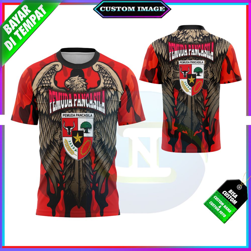 Kaos Baju Jersey Pria Pemuda Pancasila Tangan Pendek / kaos PP/ Jersey Pemuda Pancasila Fullprint Cu