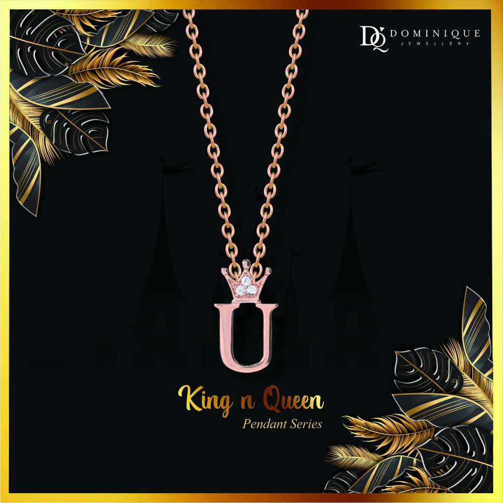 

Dominique Jewellery-Diamond Pendant Kalung Alpha Beta U King & Queen Dominique Jewellery