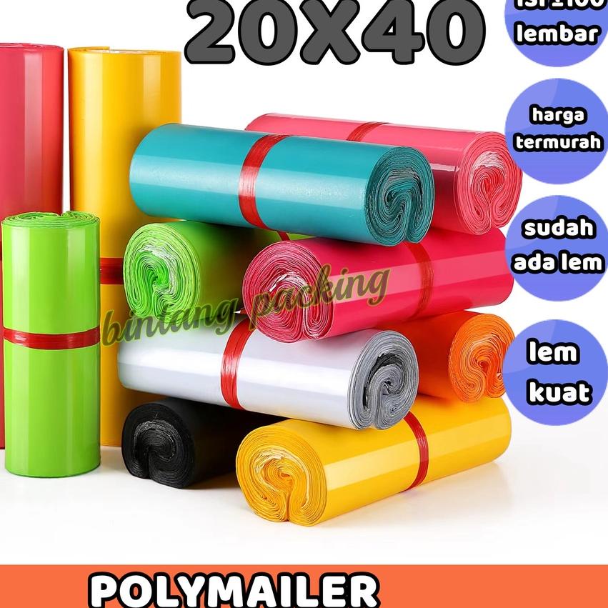 

YU7♥ PLASTIK POLYMAILER PLASTIK PACKING UKURAN 20X40 TREN MASA KINI