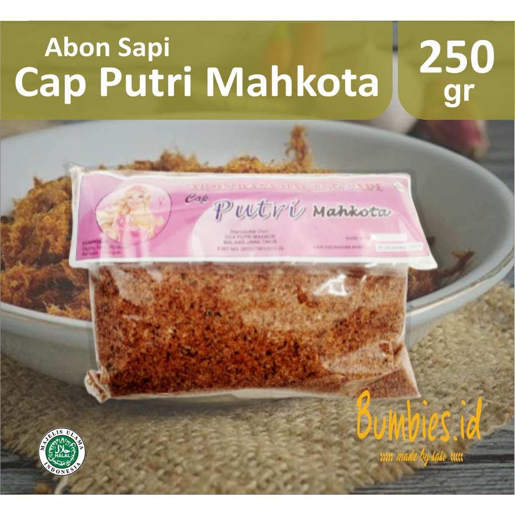 

Abon Rasa Daging Sapi kemasan 250gr/ Abon murah/ Abon cap Putri Mahkota/ Abon sapi / aon daging