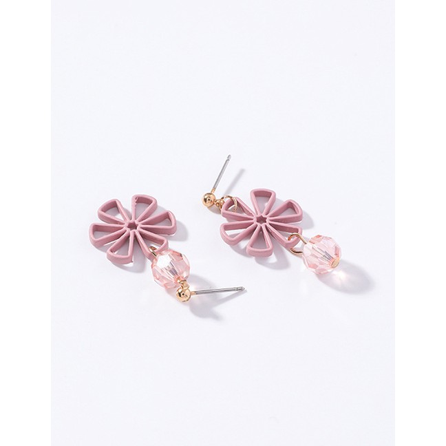 LRC Anting Tusuk Fashion Flower Shape Decorated Earrings Z